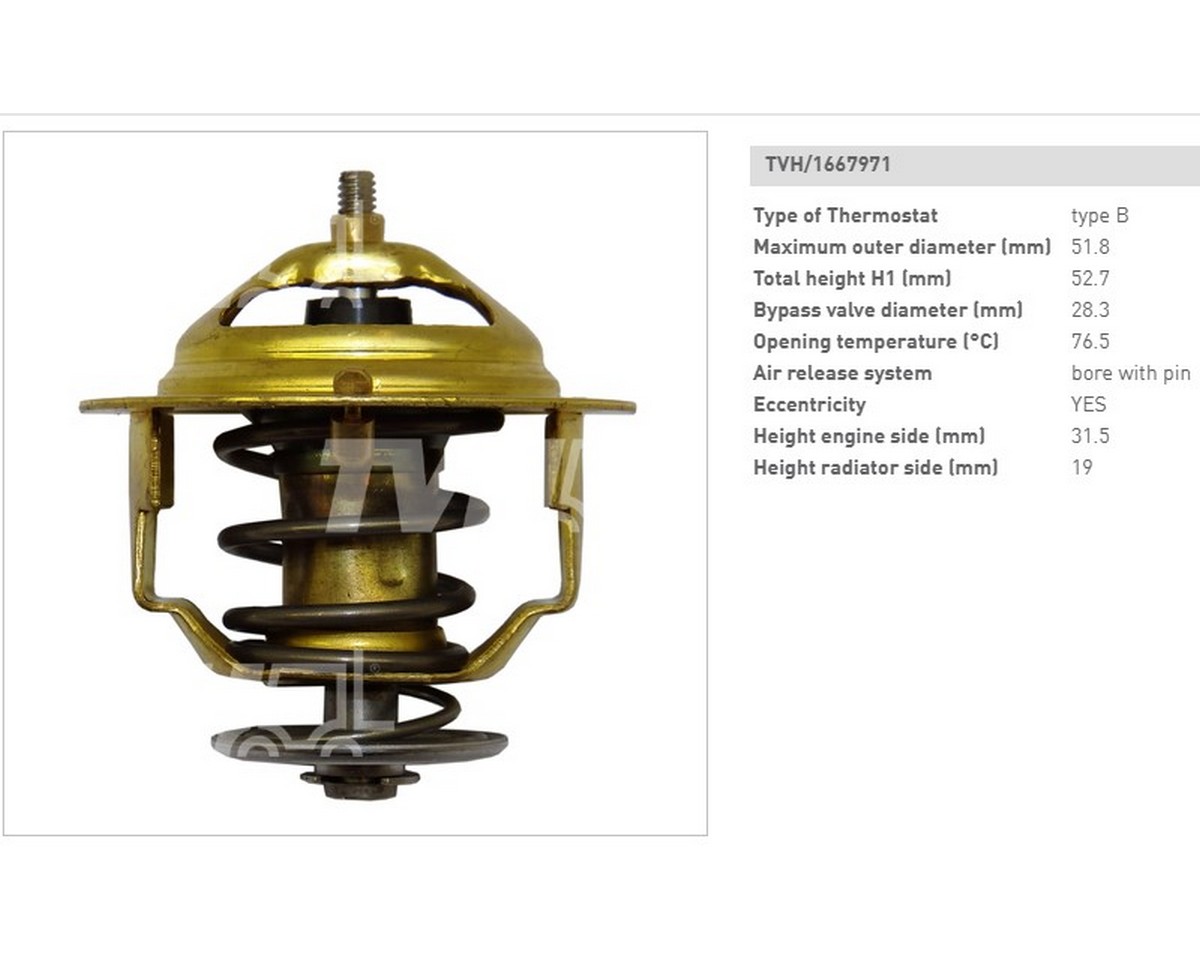 Термостат ДВЗ (mitsubishi.s4s) 76,5*C (D=52 h=53) Caterpillar [Fol./a-el05-153a-0025b; tvh/ 1667971]