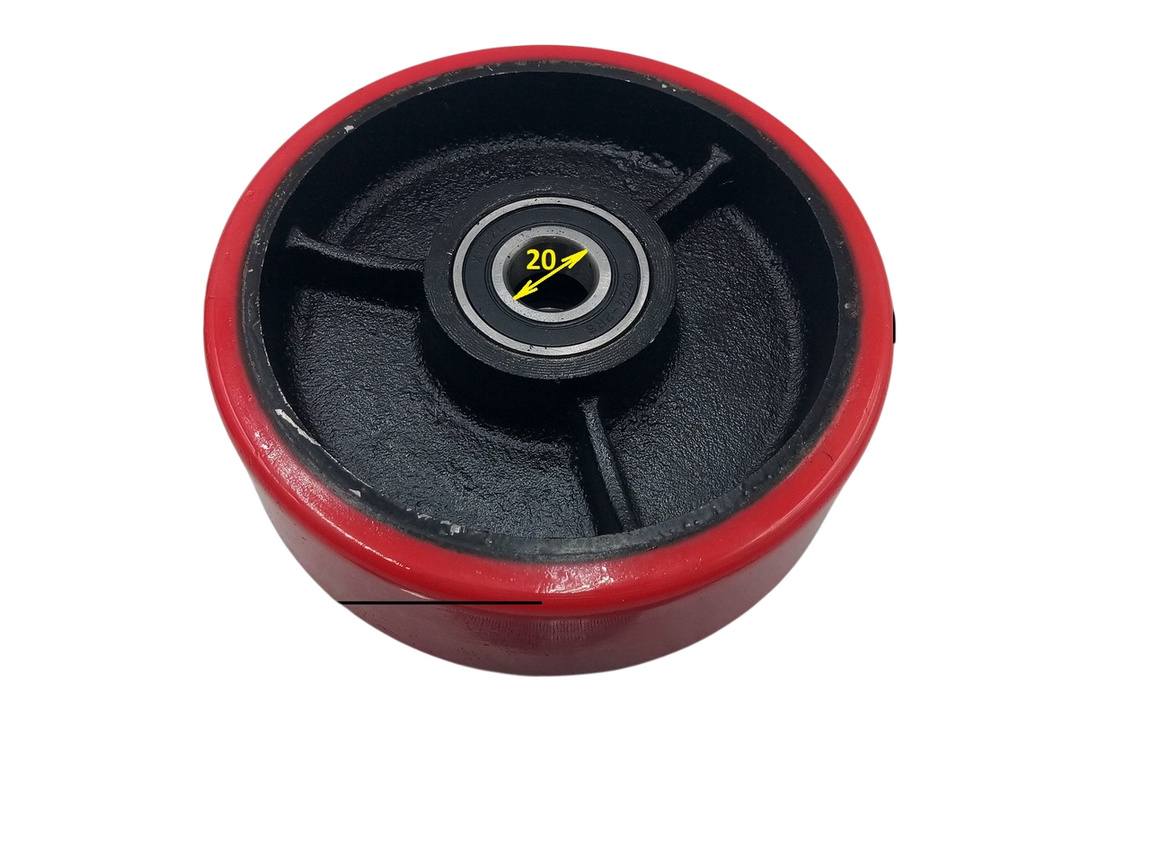 Колесо кероване чавун/PU 160х50 NIULI CBY-JC (№218) Niuli