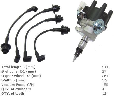 Трамблер-розподільник запалювання ДВЗ [5k] Toyota [190307812271; Fol./a-ej22-053a-0067a; tvh/ 1279154]